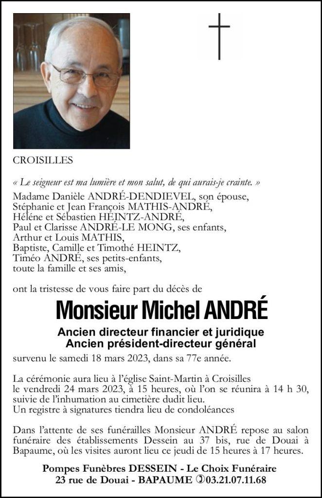 Avis de décès-Michel ANDRÉ