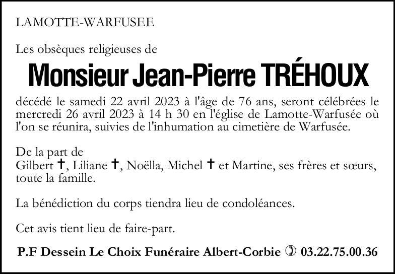 Avis de décès Jean-Pierre THEROUX