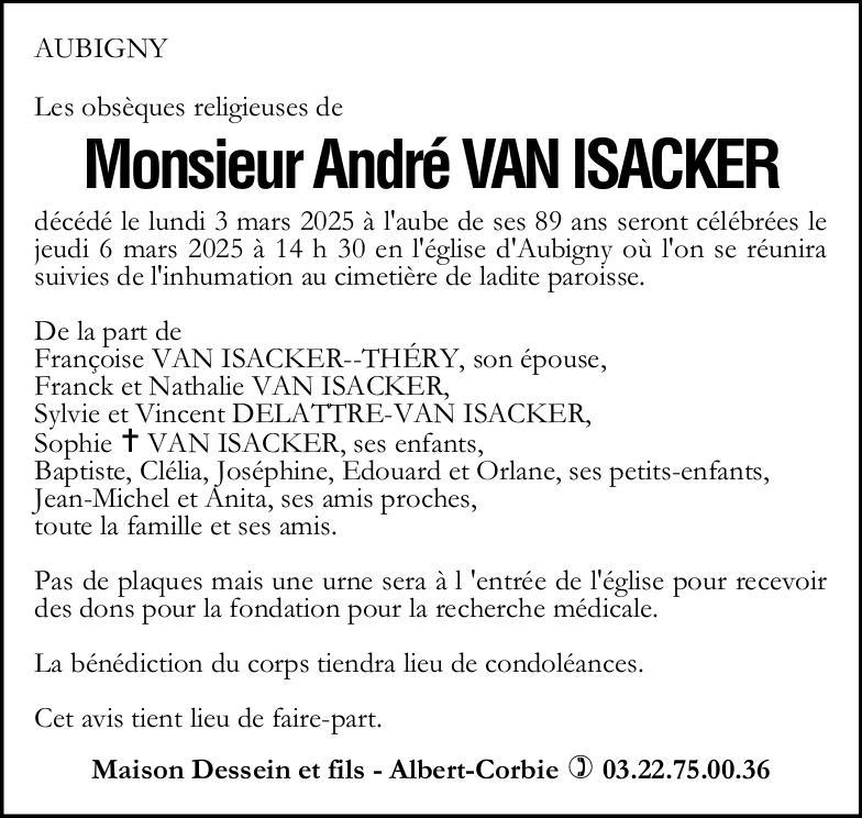 Avis de décès Joël DEFRANCE
