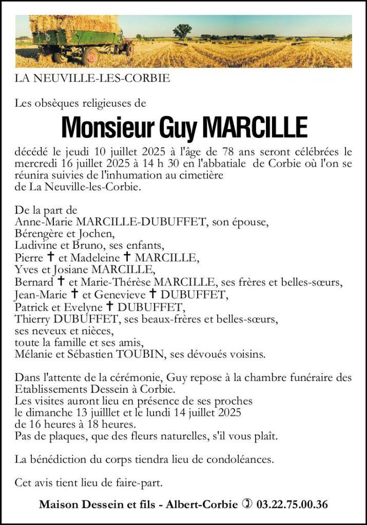 Avis de décès Guy MARCILLE