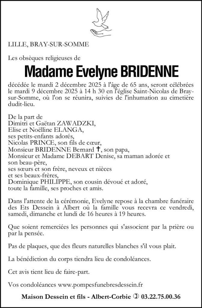 Madame Evelyne BRIDENNE
